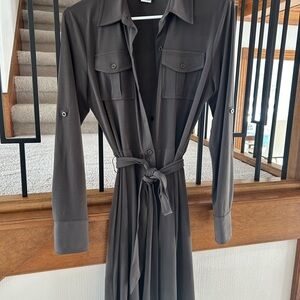 liz claiborne button up long sleeve dress